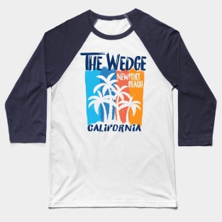 The Wedge Newport Beach California Fun Colorful Palm Trees Baseball T-Shirt